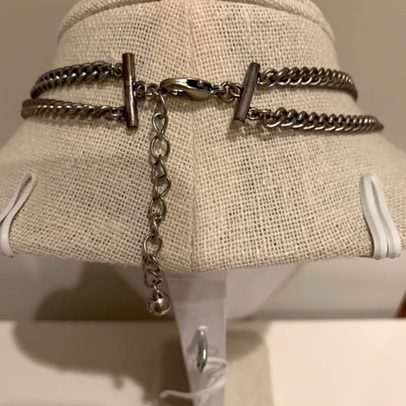 Shearling Silver Statement necklace with CZ - Picture 6 of 6